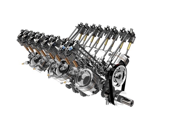 V8 Engine Mechanism - Animated / Textured / Fx v2.2
